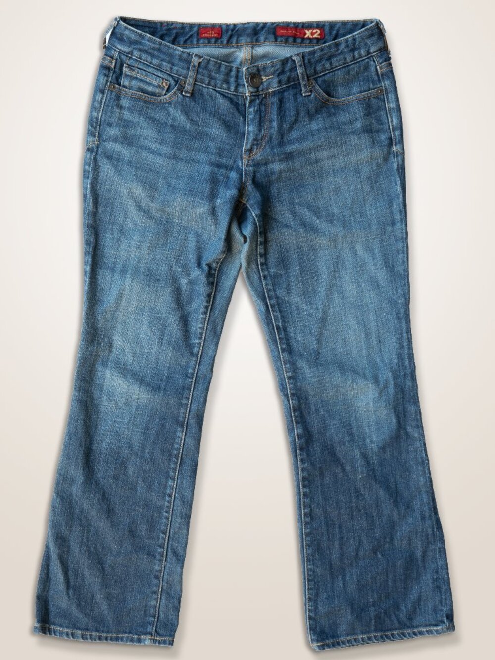 EXPRESS Stella Barely Boot  Low Rise Jeans 2K7 w10 Wide Leg Denim